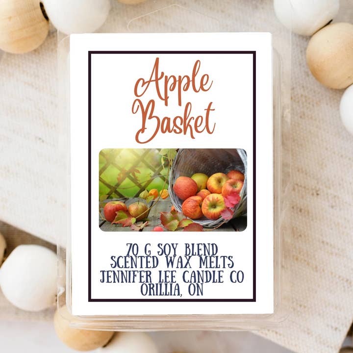 Apple Basket Lot de 70 g de cire parfumée au soja Blanc pour la vente par Jennifer Lee Candle Co