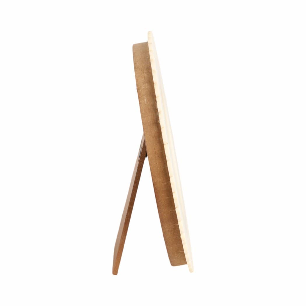 Sagebrook Home - Wholesale Picture Frame - Photo Frame - Ivory Resin Round Solid Etched Petal, 4x4 in.7