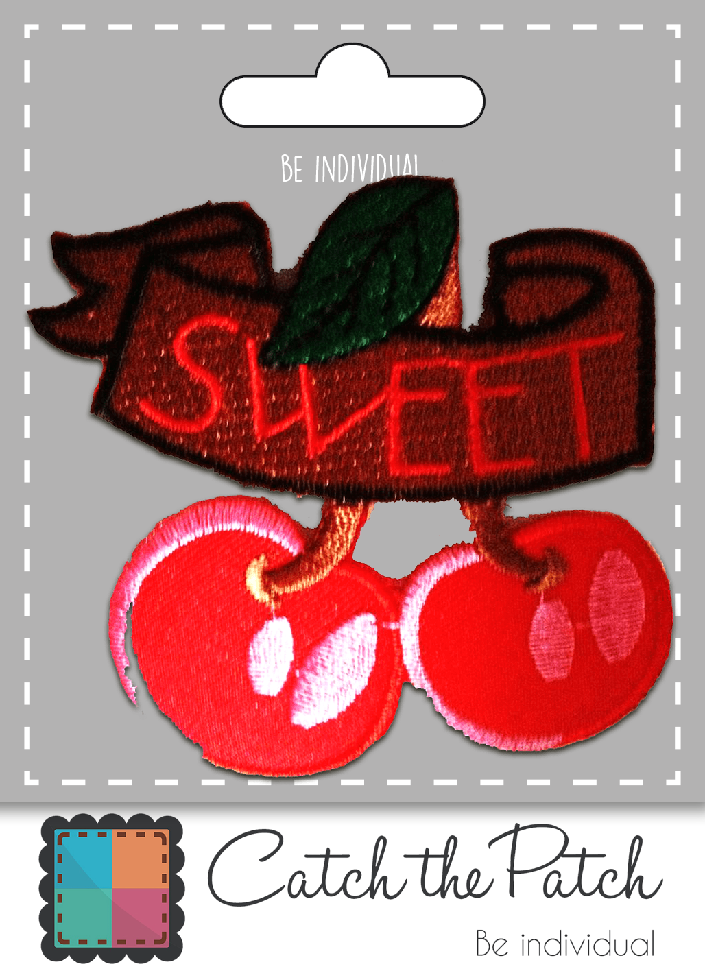 red Iron-on Patch - cherry sweet for wholesale on Faire1