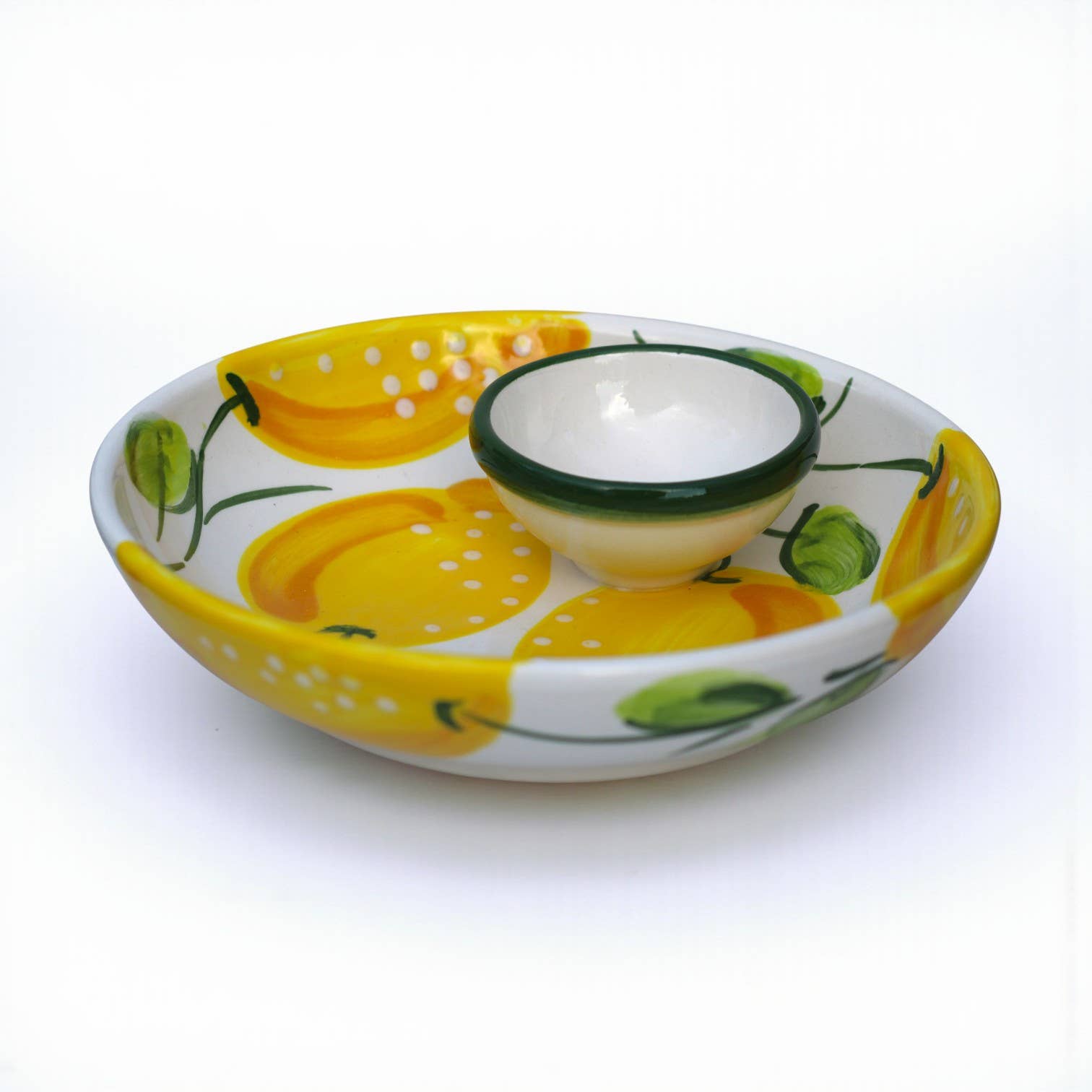 Spain Ceramics - Wholesale Condiment/Dip Bowl - Lemon Ceramic Dipping Bowl1