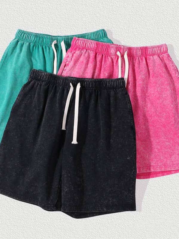 100% cotton washed oversized relaxed Bermuda shorts for wholesale by Rosa Clothing