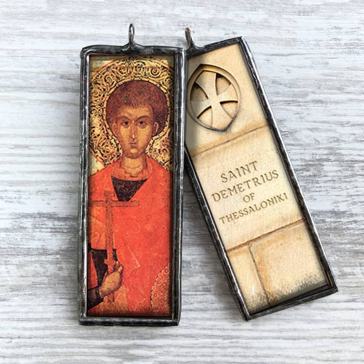 Saint Demetrius of Thessaloniki Ornament Charm for wholesale by Homestyle Charlie