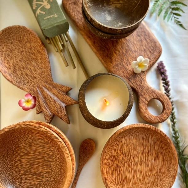 PACKAWIN - Wholesale Serve Bowl - Coconut wood salad bowl, 18 x 6 cm, 100% natural4