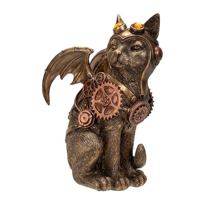 Pacific Trading - Wholesale Decorative Figurine - Steampunk Cat with Wings4