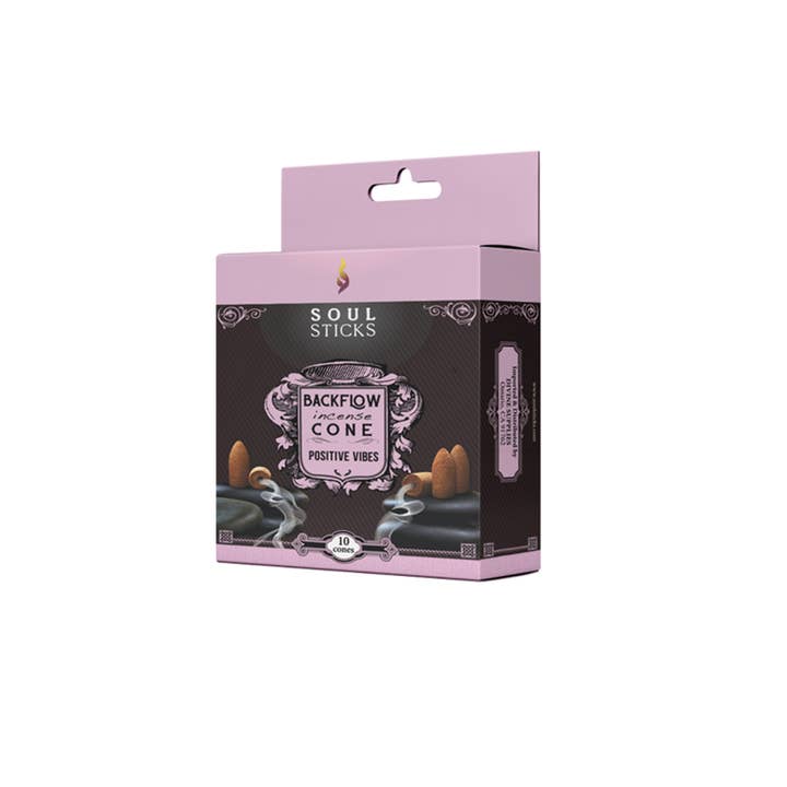 Designs by Deekay Inc. - Wholesale Incense - Soul Sticks- Positive Vibes Backflow Cones (12)