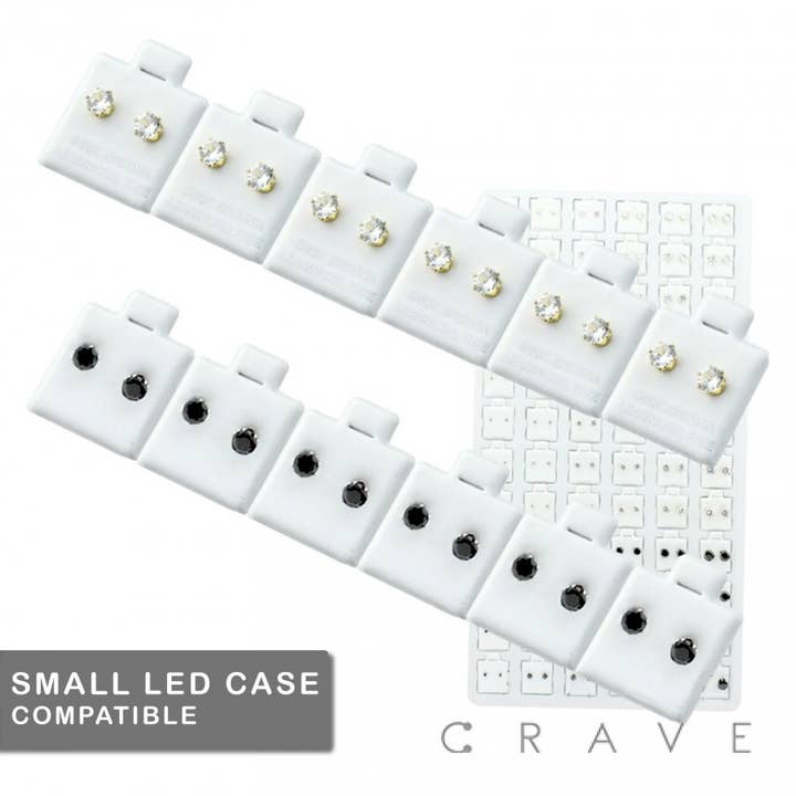7 PAIRS REFILL CARD FOR MIXED CUBIC ZIRCONIA ROUND EARRING for wholesale by CRAVE