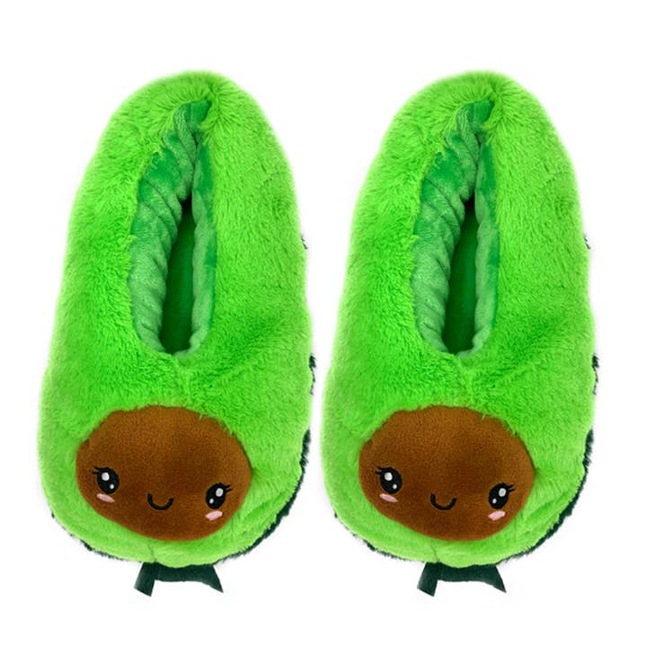 Avocuddle | Kid's Funny Fluffy House Cozy Non-Slip Slippers for wholesale by Oooh Yeah/Sock It Up/Oooh Geez Slippers