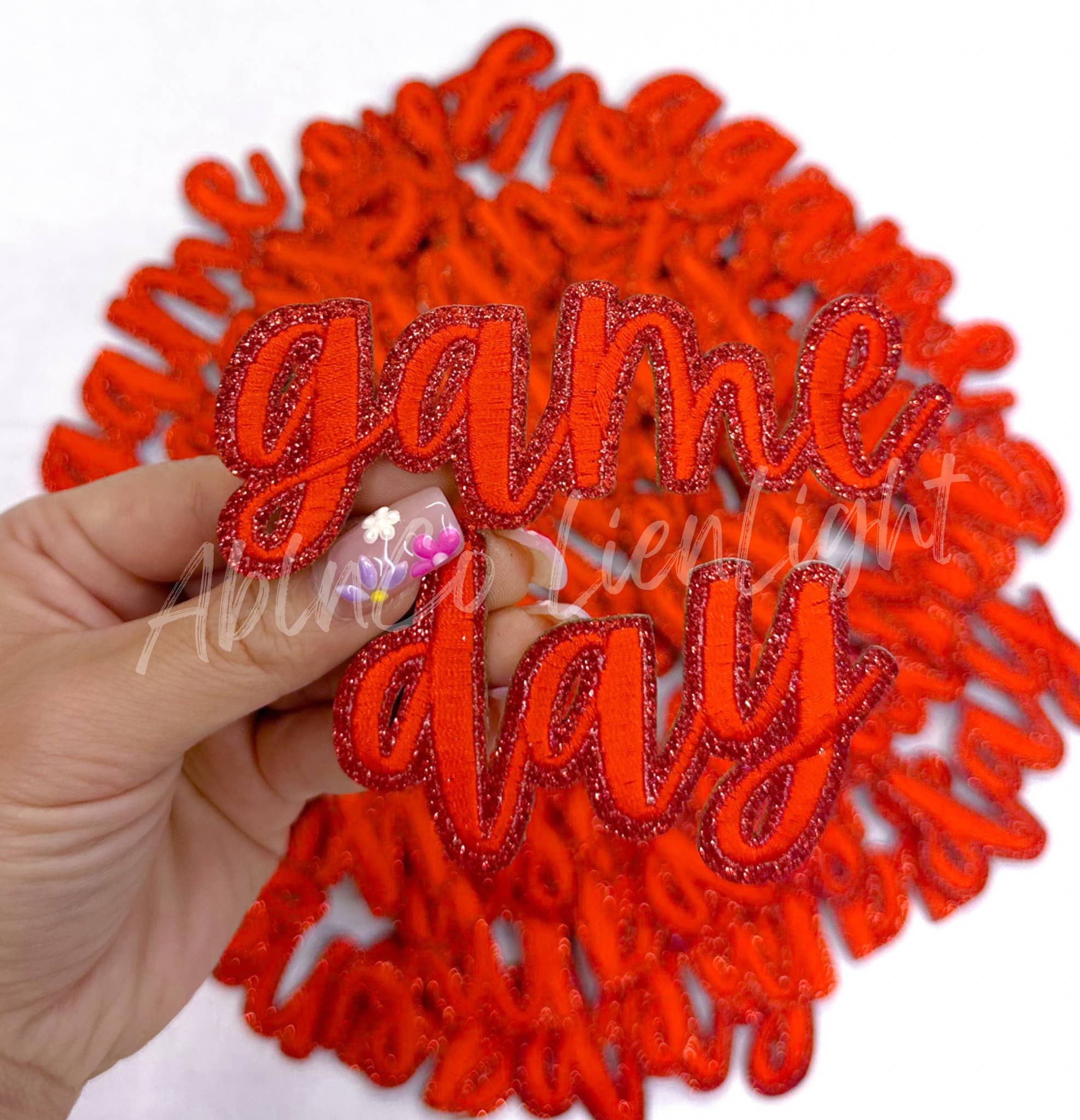 ABLNco - Wholesale Patch - red sticker adhesive game day clear stadium bag patch