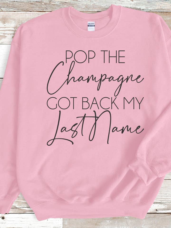 Sweatshirt Pop the Champagne pour la vente par American Threadz Apparel