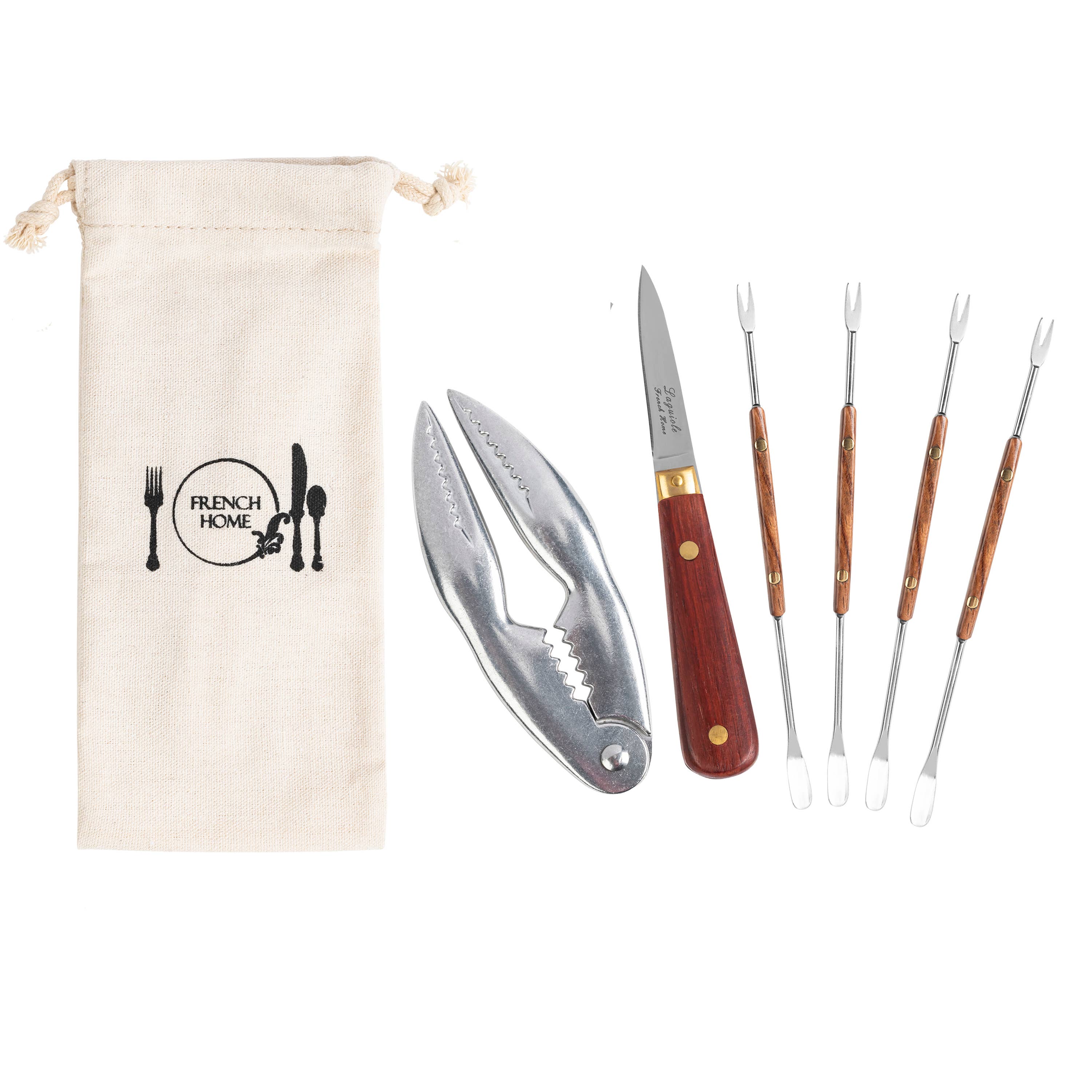 French Home - Vente Assortiment d'ustensiles de cuisine - Ensemble d’ustensiles essentiels pour fruits de mer 6 pièces French Home1