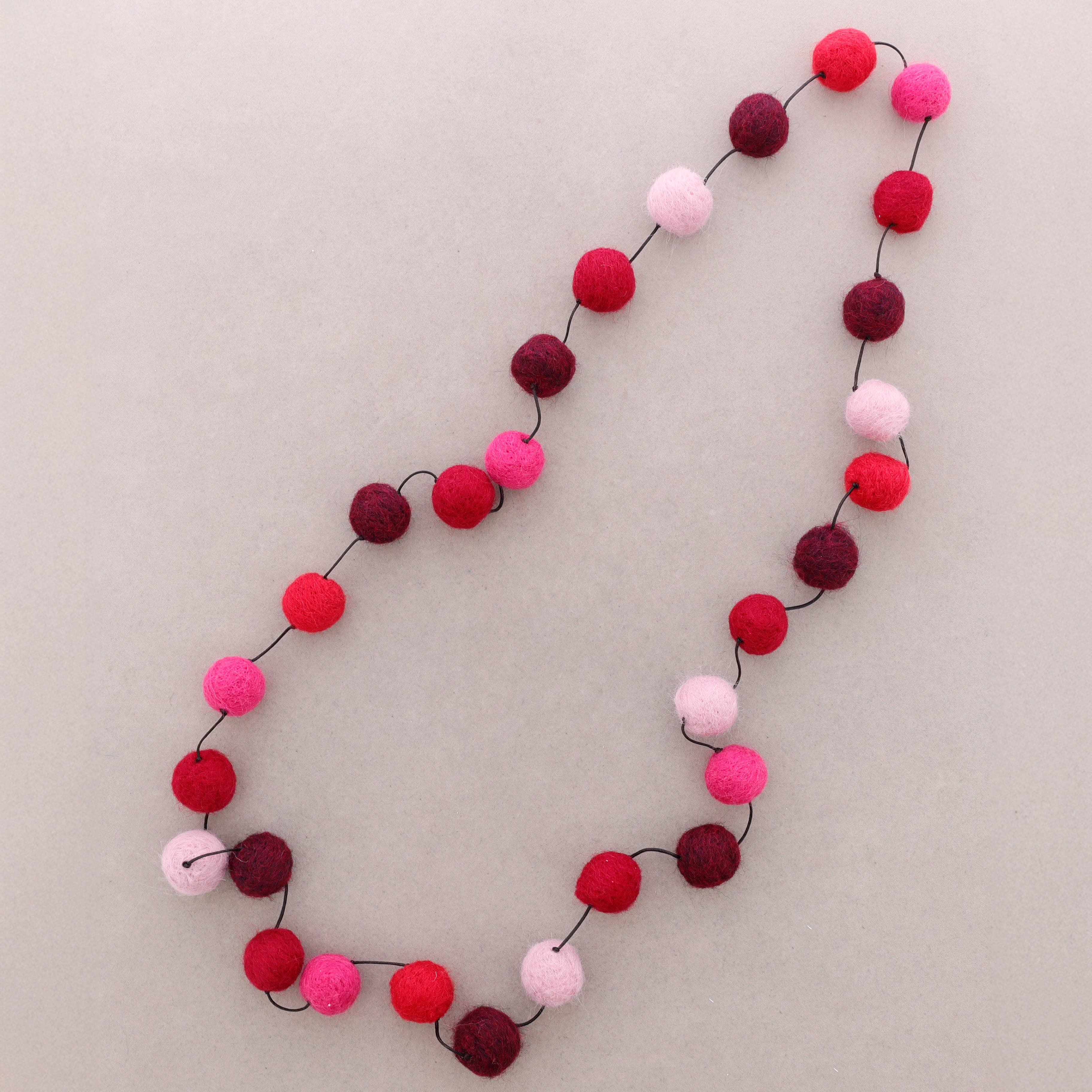 Sonata - Wholesale Snap Jewelry - Long Wool Ball Necklace2