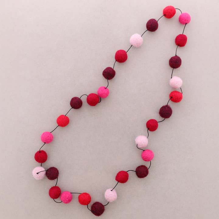Sonata - Wholesale Snap Jewelry - Long Wool Ball Necklace2