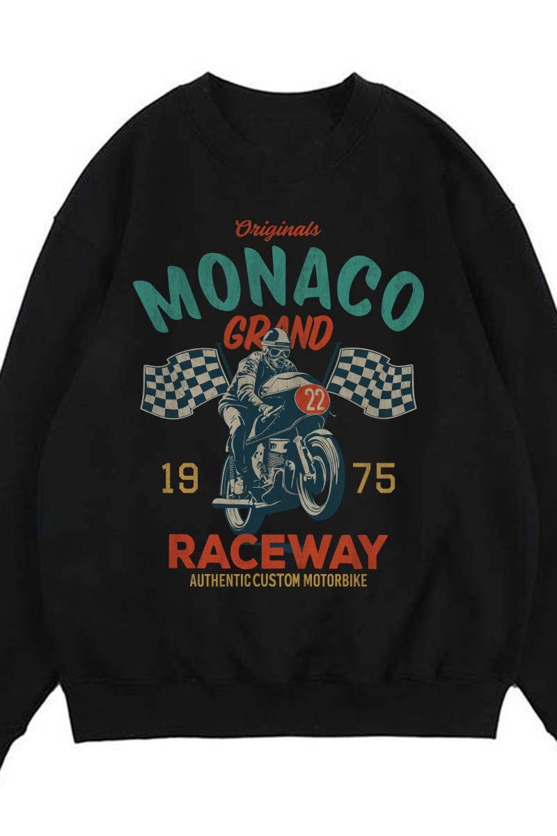 HARANG - Wholesale Graphic Sweatshirt - Women's - M9138-SW MONACO graphic sweatshirts 1