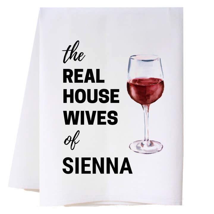 Real Housewives Cocktail Kitchen Towel for wholesale by Cora & Pate
