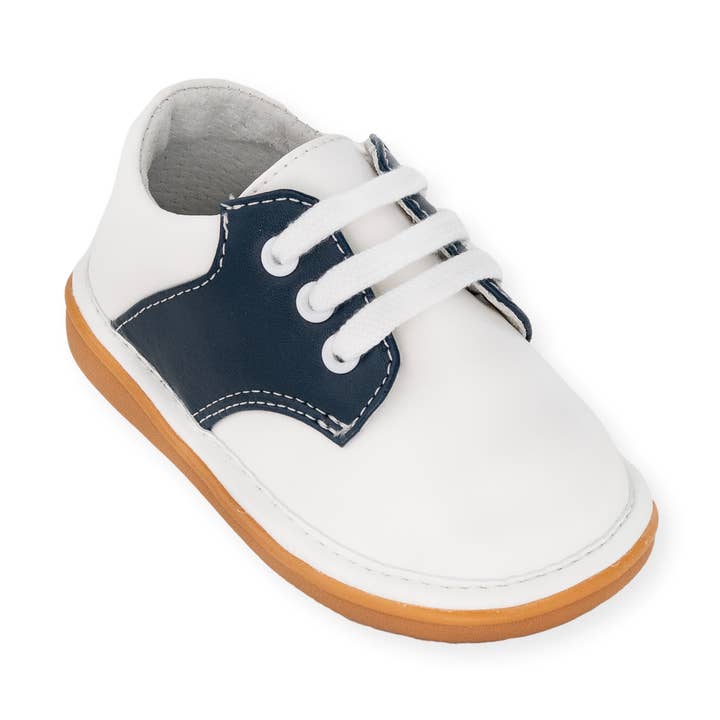 Rory Navy Sattel-Oxford-Schuh für den Großhandel von Wee Squeak Shoes