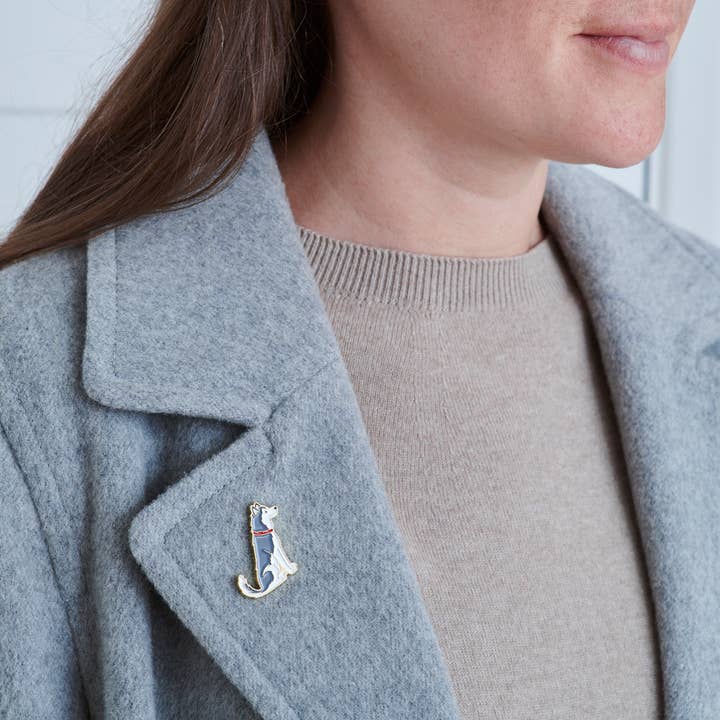 Sweet William Designs - Vente Épinglettes/boutons - Épinglette de Noël pour chien - Husky/Malamute1