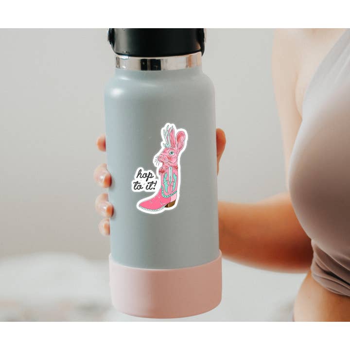 Salta su di esso! Adesivo con stivali Jackalope in Cowboy per la vendita all'ingrosso da parte di The Vault