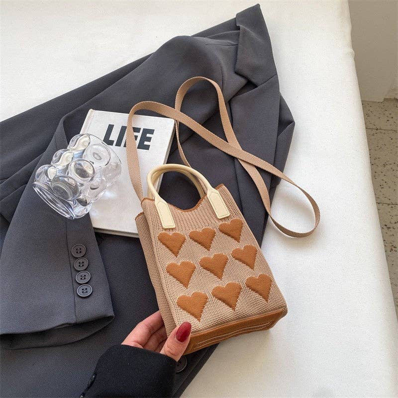FurDecoration - Wholesale Crossbody Bag - Women's - Cute Mini Hearts Openning Mobile Phone Crossbody Bag Handbag3