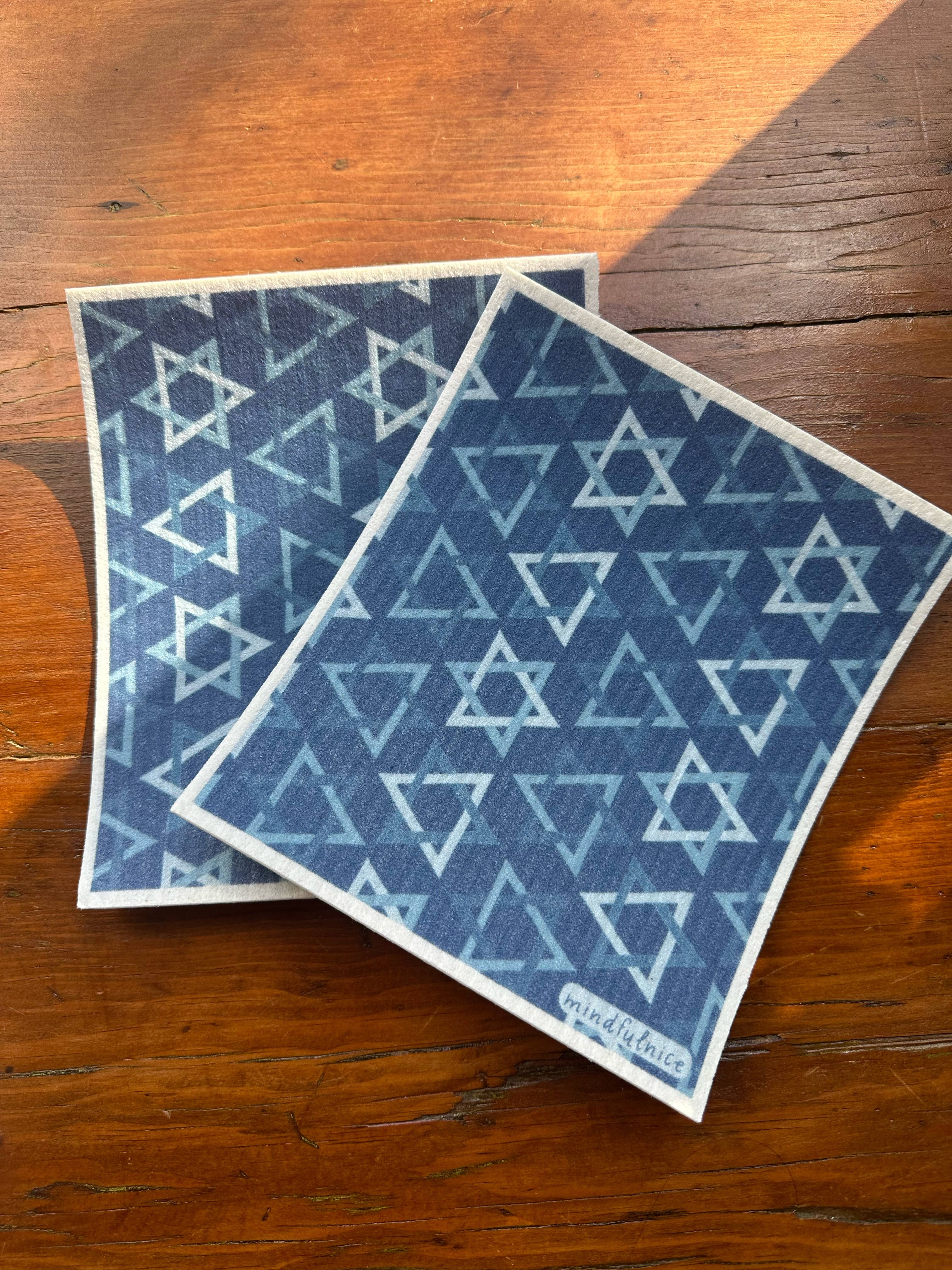 Mindfulnice - Wholesale Dishcloth - Swedish Dishcloth Mindful Cleaning Star of David Jewish2