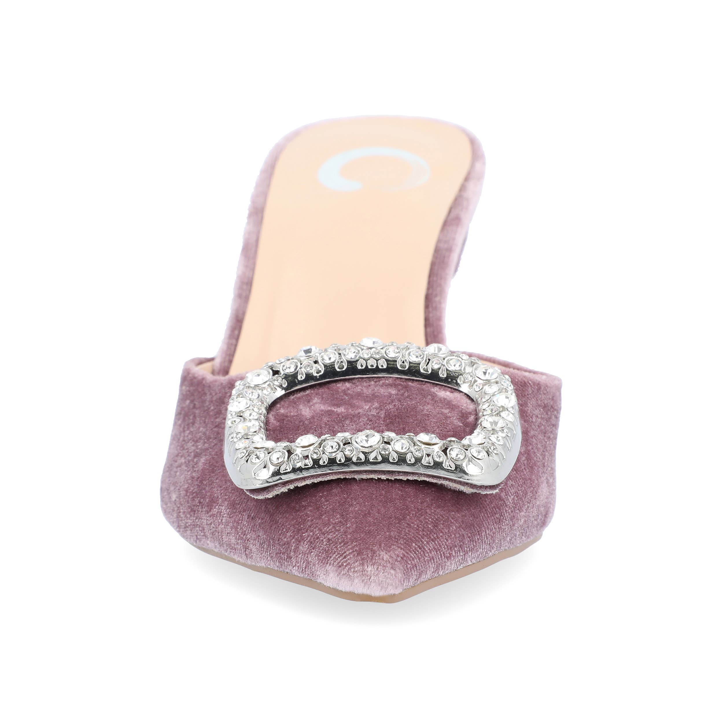 Journee - Wholesale Low Heels - Women's - Rishie Kitten Heeled Mules In Velvet5