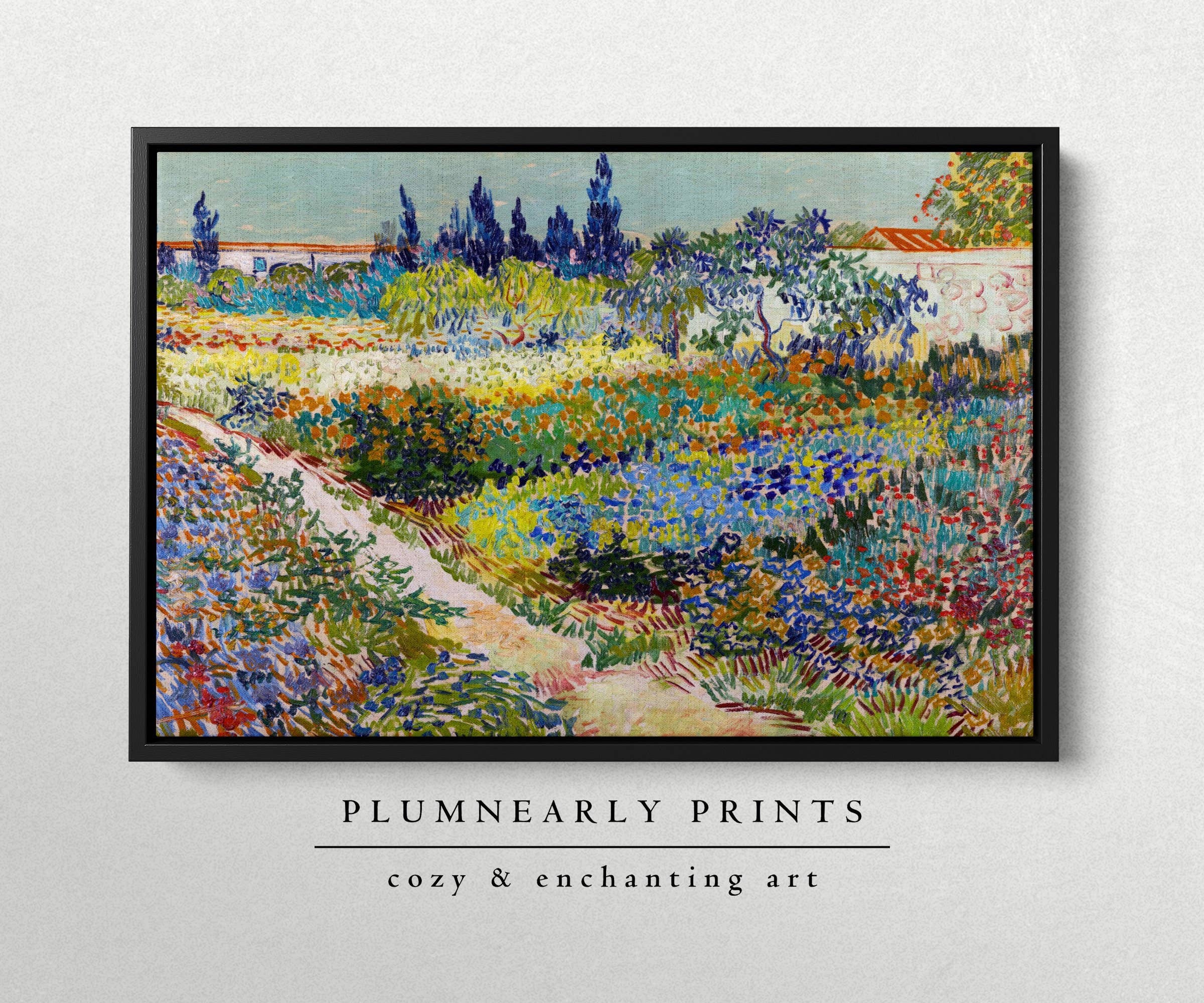 Plumnearly Prints - Wholesale Canvas Art - Van Gogh French Country Garden Landscape Framed Canvas Art 11