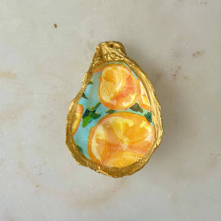 Del Mar Designs DC - Wholesale Jewelry Dish - Orange Slice Oyster Shell Jewelry Dish1