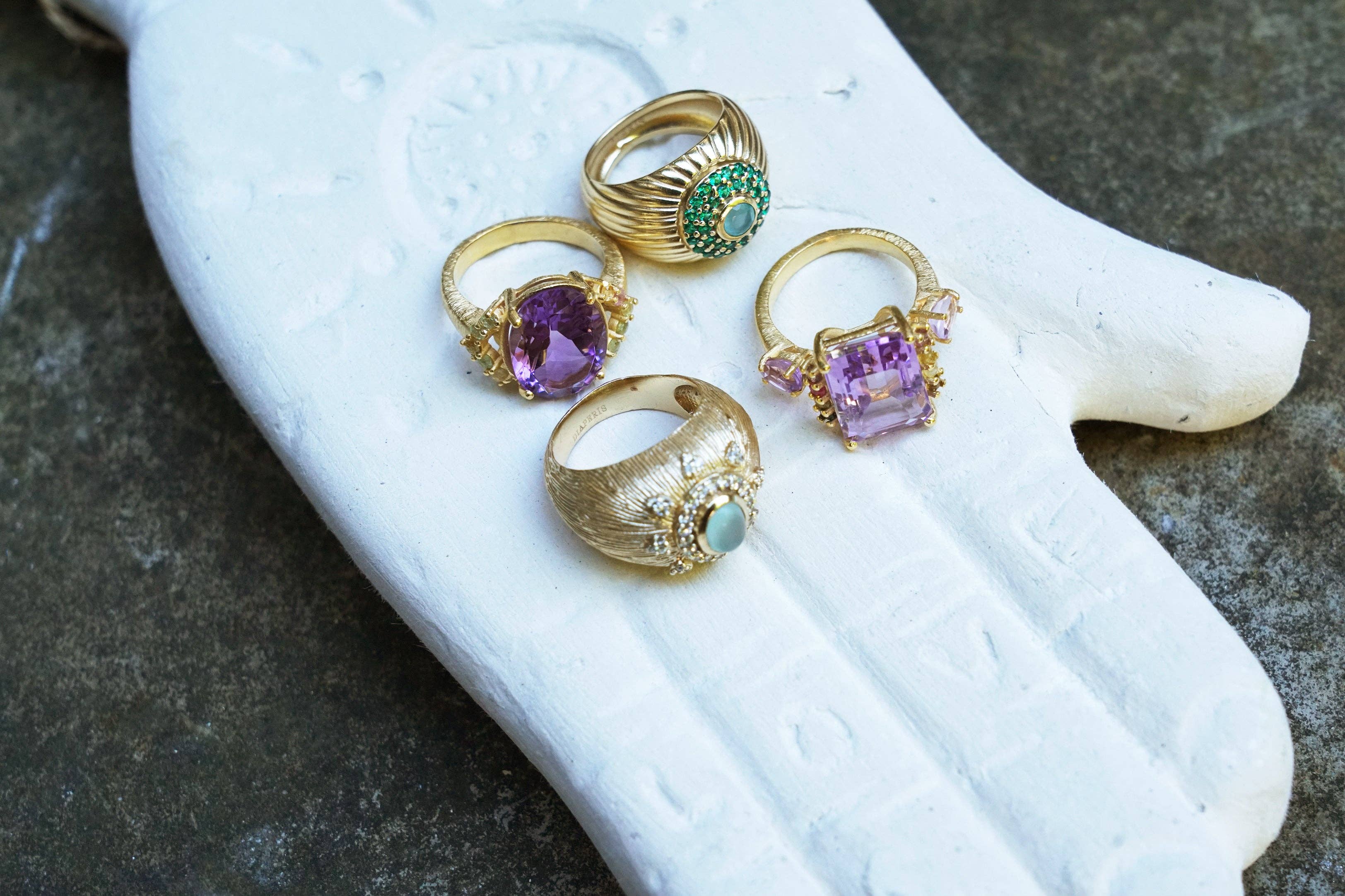 DIAPERIS - Wholesale Single Stone/Solitaire Ring - ILIOS RING - AMETHYST0