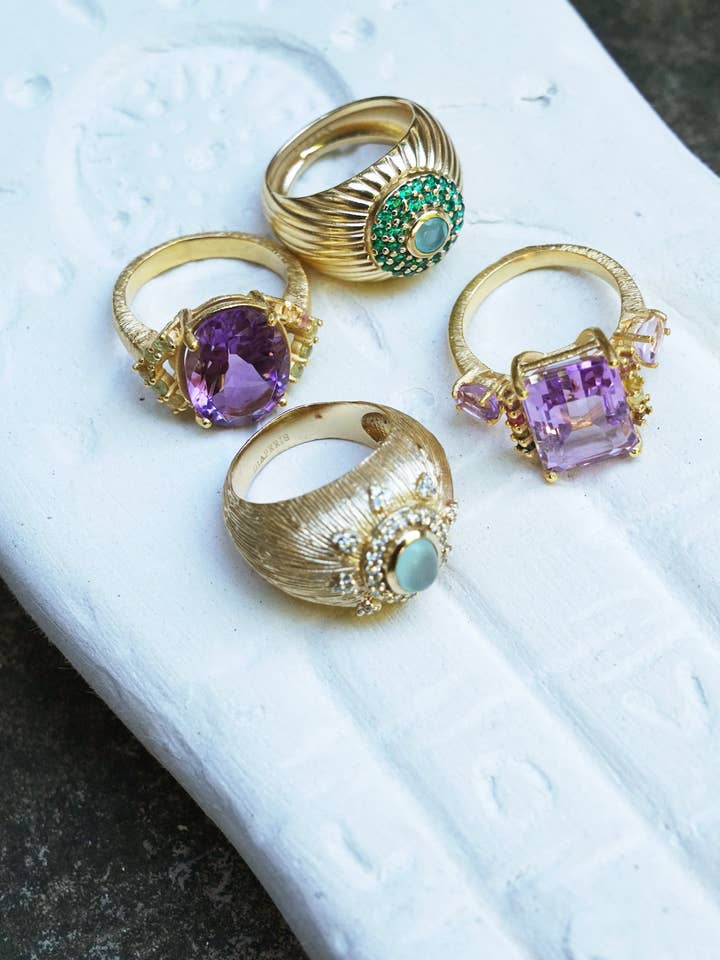 ILIOS-ring met amethist voor wholesale door DIAPERIS