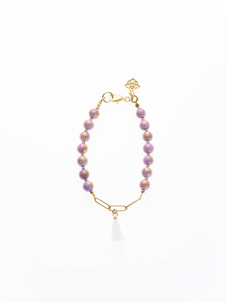 Calcite lilas dorée de Pure Jewels pour la vente par samsara collection