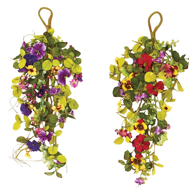 WORTH IMPORTS - Wholesale Artificial Plant - 24" Mxd Teardrop W/Pansy0