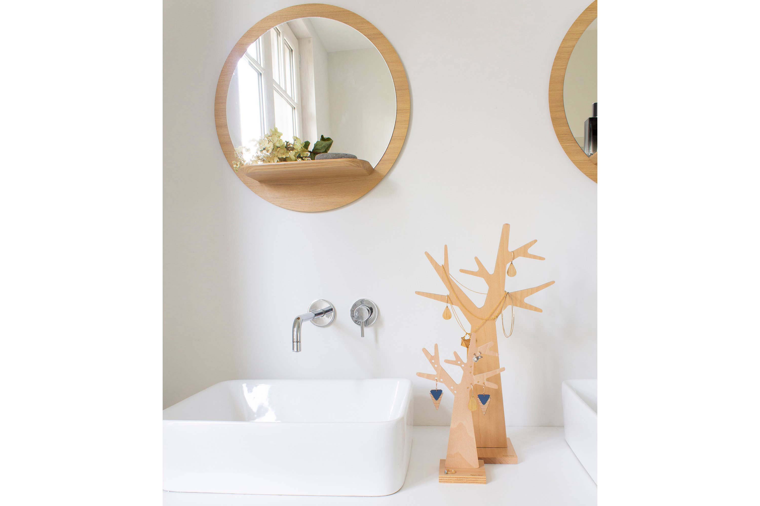 Reine Mère - Wholesale Wall Mirror - Sunrise L wooden mirror - Large model (made in France)2