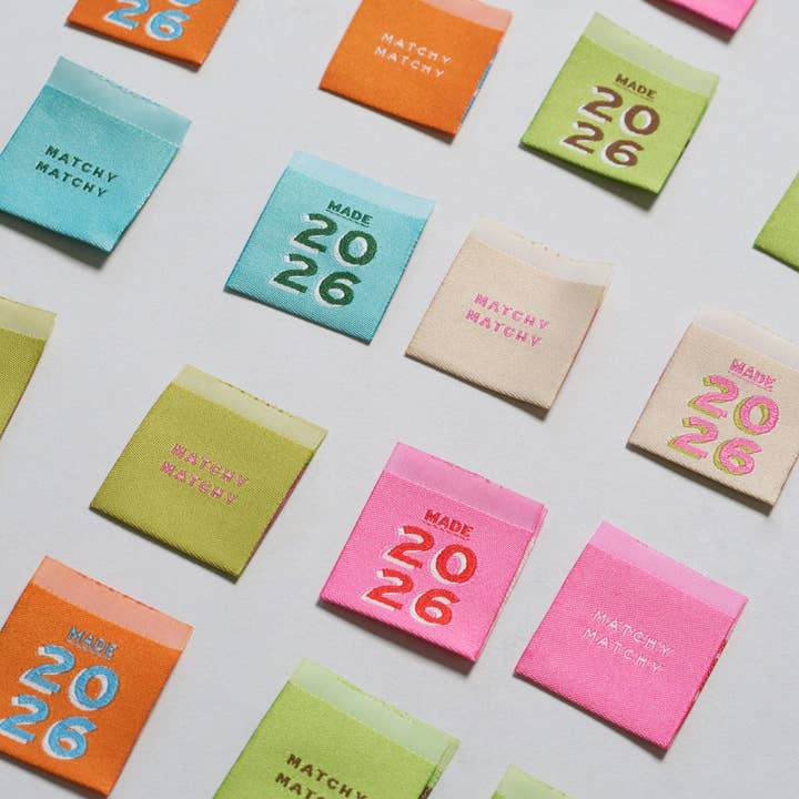 Matchy Matchy Sewing Club - Wholesale Craft Sewing Kit - 2026 Square Garment Labels3
