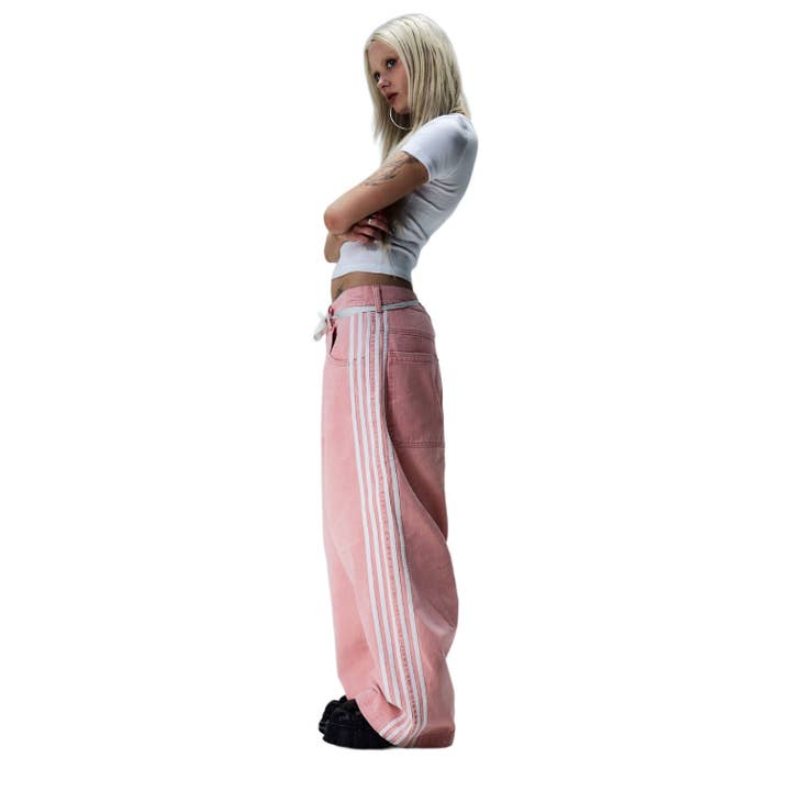 Tourtiwi - Wholesale Pants - Unisex - Loose side drawstring wide leg long pants for men and women7