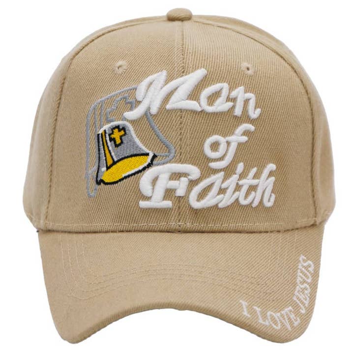 Cap Zone - Wholesale Baseball Cap - Unisex - Man Of Faith Acrylic Velcro Back Baseball Cap6