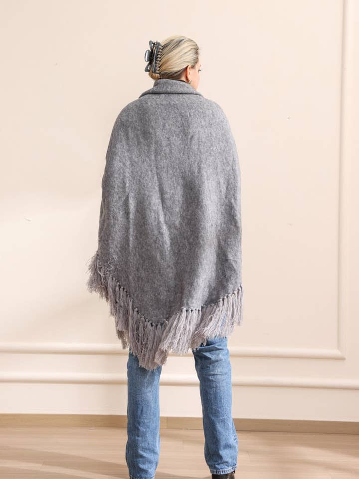 Emilie collection - Venta al por mayor Poncho - Mujer - Poncho gris