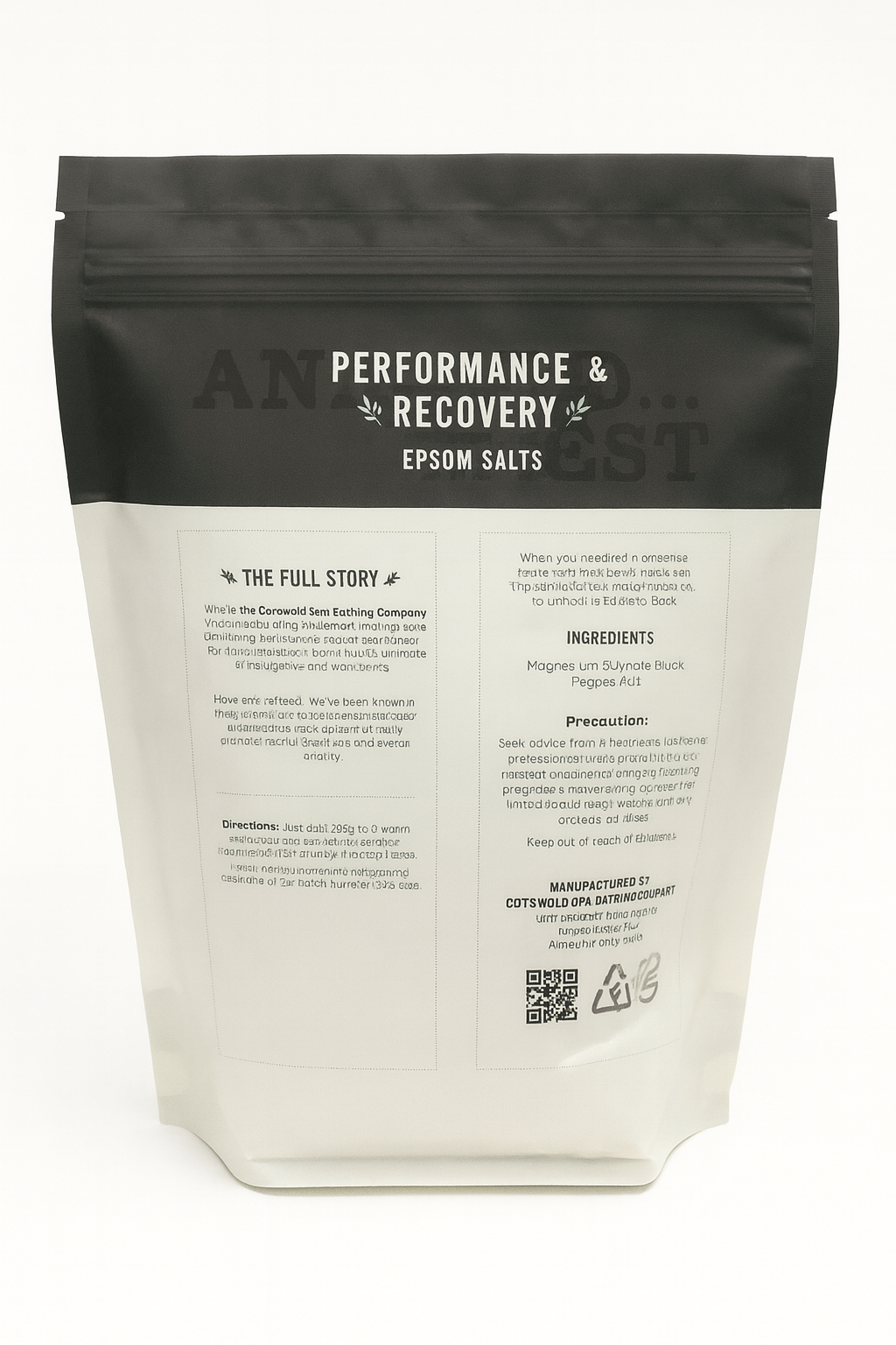 Cotswold Spa Bathing Company - Wholesale Bath Salts - Performance & Recovery 1kg Luxury Epsom Salts with Noir1