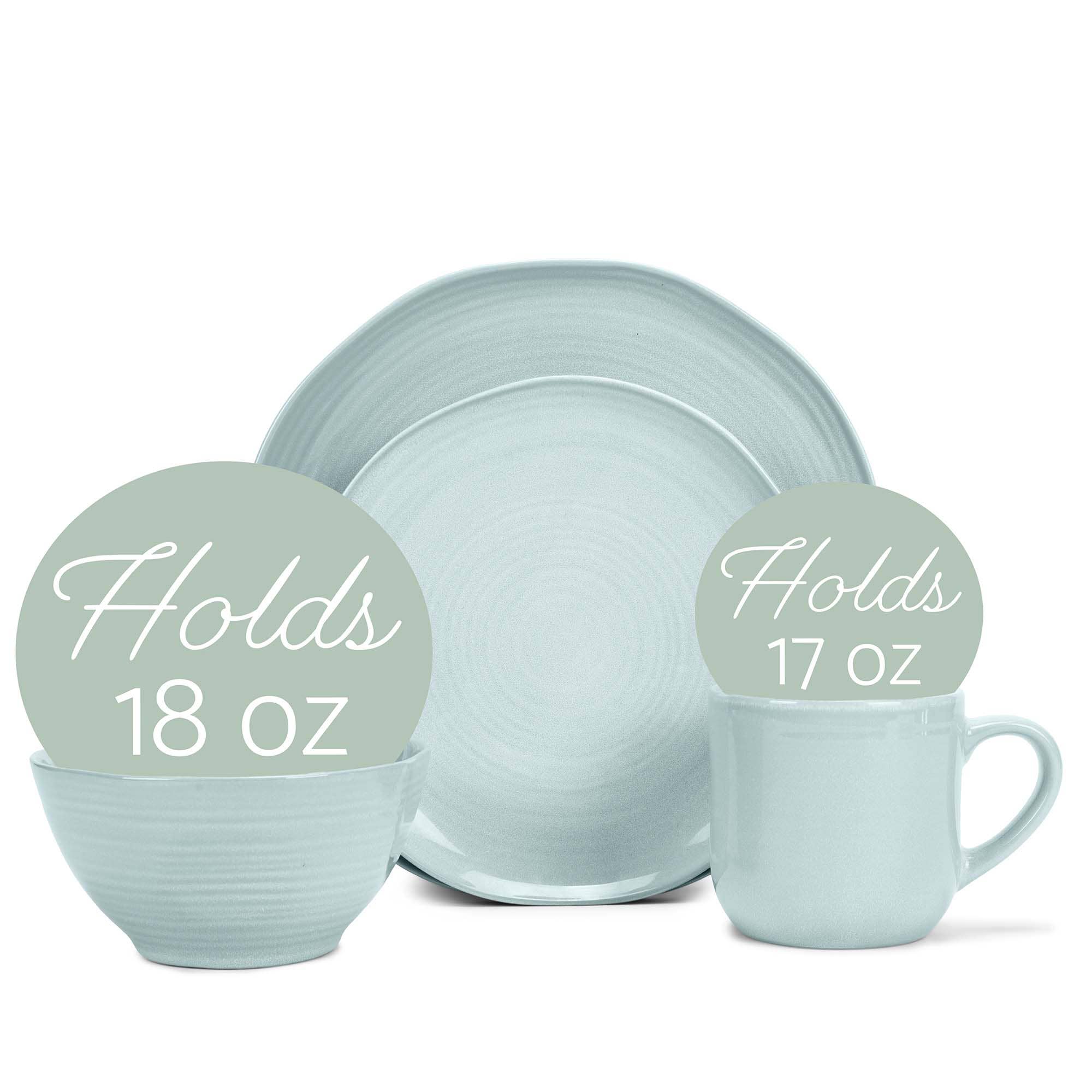 EAST AVENUE - Venta al por mayor Conjuntos de vajilla - 16 piezas Set de mesa ReactiveGlaze Sky Blue1