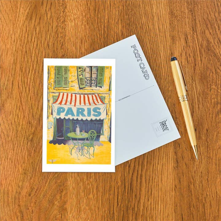 Found Image Press - Wholesale Postcard - Postcard PS-133 Outdoor Cafe, Paris, France1