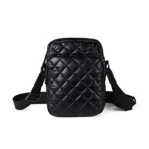 Quilted Shiny Puffer Tote Bag-LOA395 - HANA WHOLESALE