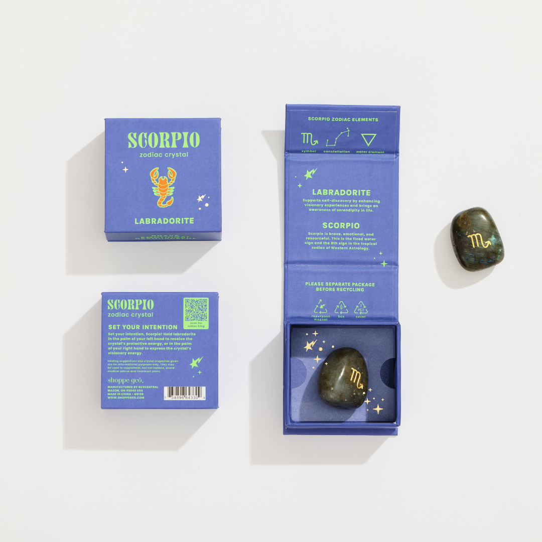 GeoCentral - Wholesale Spiritual Stone/Crystal - Scorpio Boxed Zodiac Crystal - Labradorite4