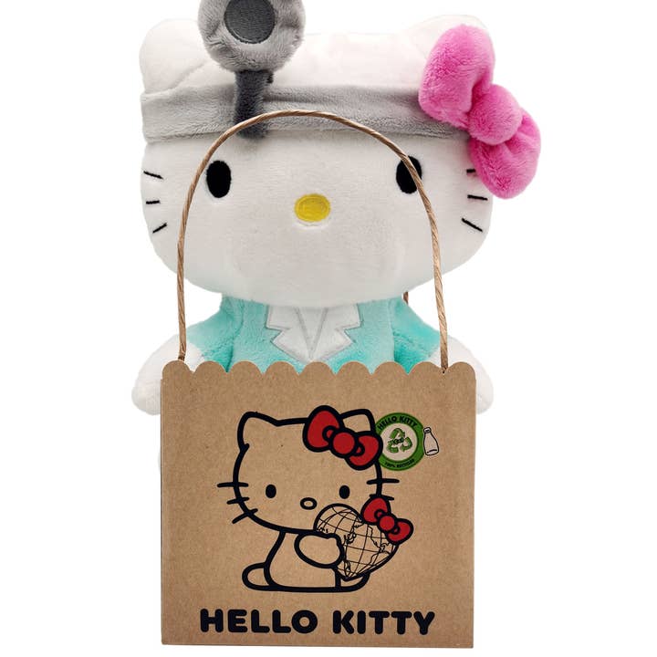 Joy Toy - Vente Peluche – enfant et bébé - HELLO KITTY DOCTEUR PELUCHE ÉCO 24 CM