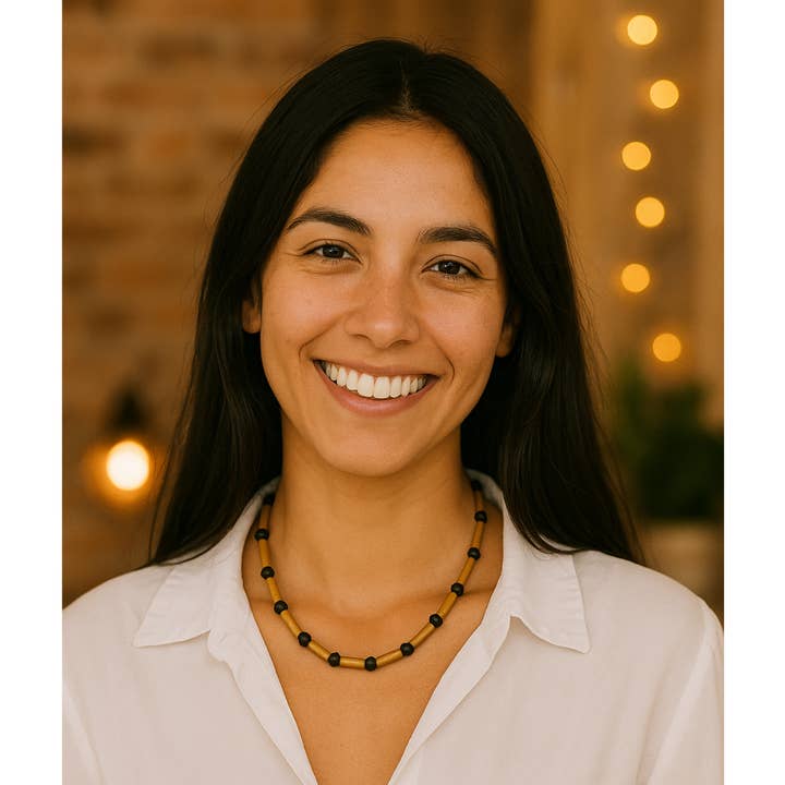 Pérolas negras únicas - Tubo dourado mate - Sorelle por atacado de perleperle