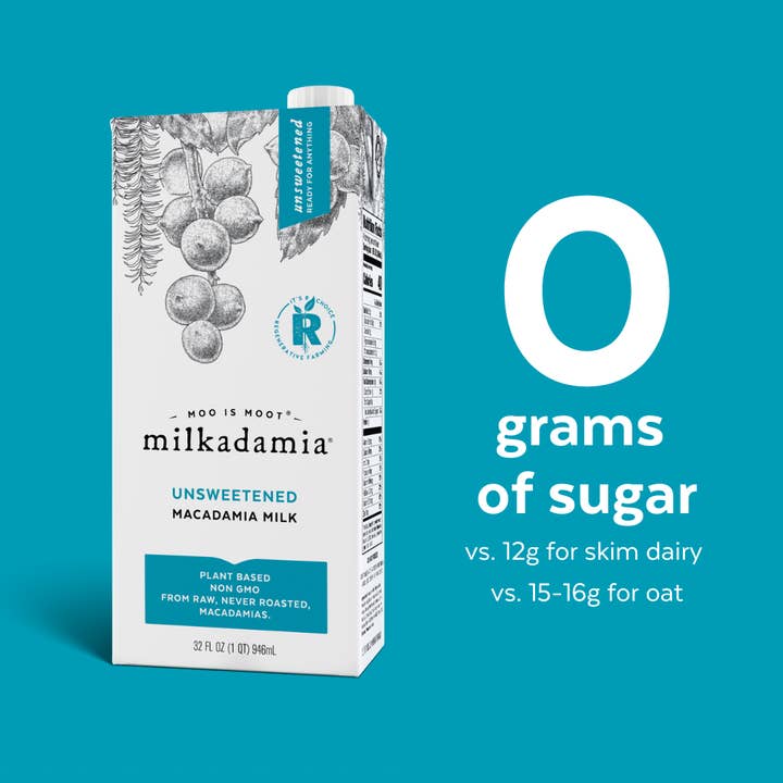 milkadamia - Wholesale Non-Dairy Milk - Unsweetened Macadamia Milk, Plant-based, 32oz4