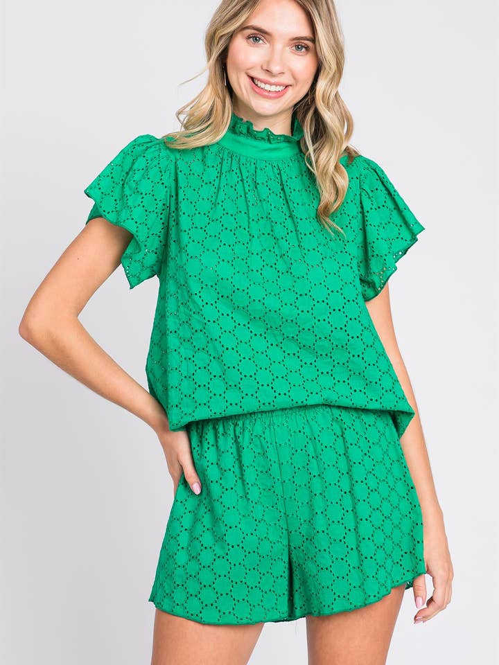 Plus Eyelet Shorts: WP61143PL for wholesale by GeeGee x Lovelo