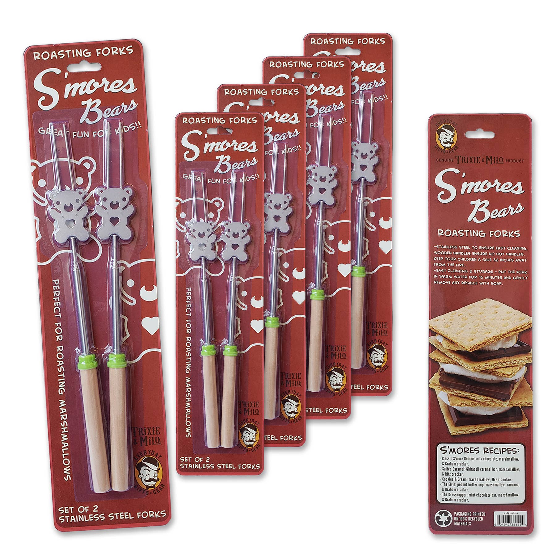 Lucky Jack - Wholesale Outdoor Grill Tools - S'mores Marshmallow Roasting Forks (s/2)1