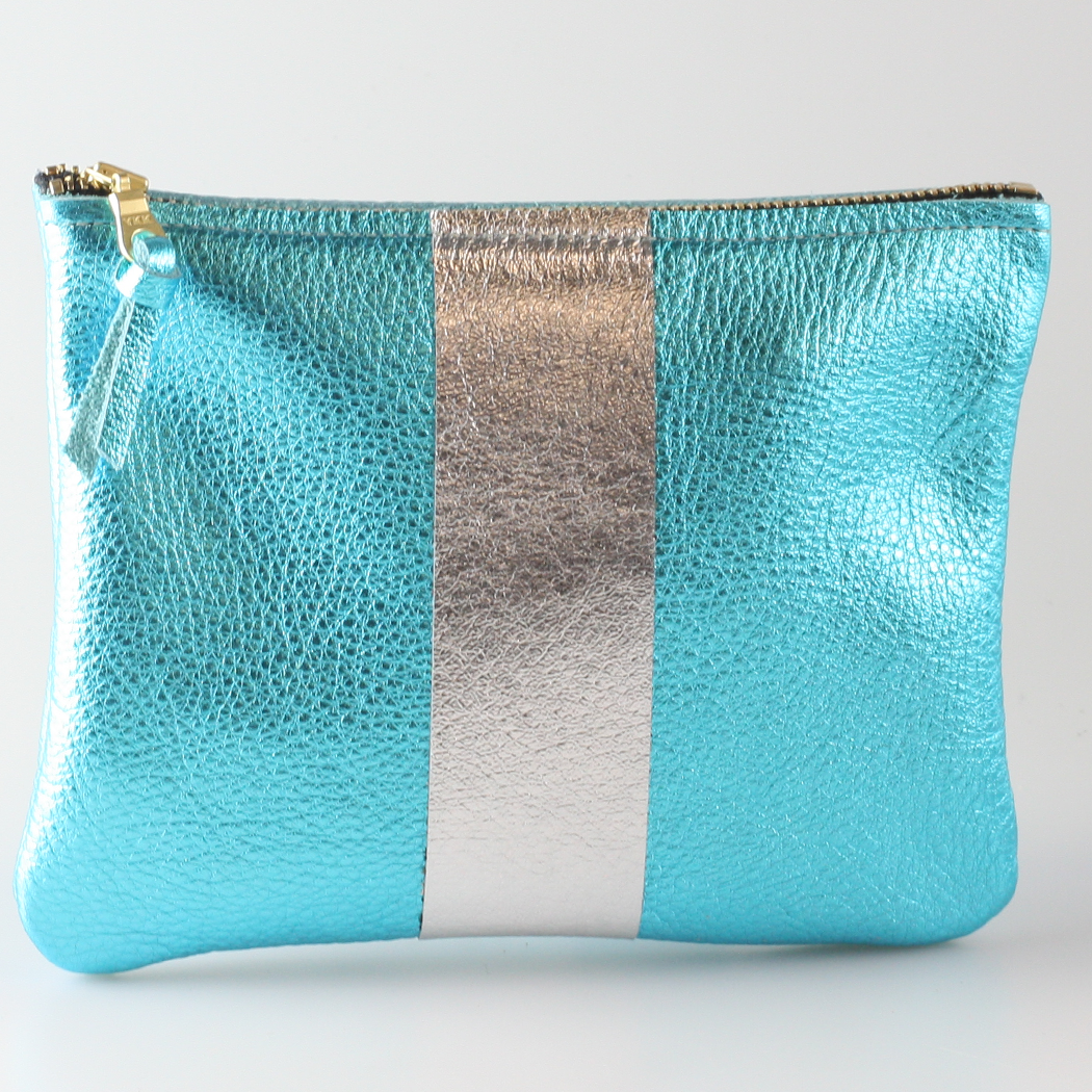 Zina Kao Exclusives - Wholesale Pouch - Women's - The Everyday Pouch: BRIGHT Metallic Stripes - 2 sizes! 8