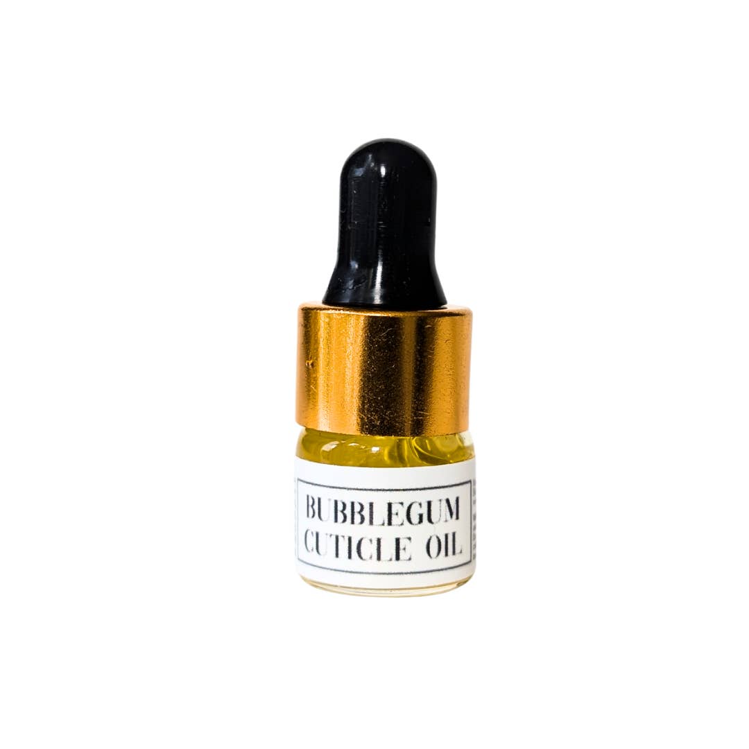 Blabz Beauty Bar – wholesale Cuticle oil – Bubblegum Scented 1ml Mini Cuticle Oil Dropper Bottle Samples