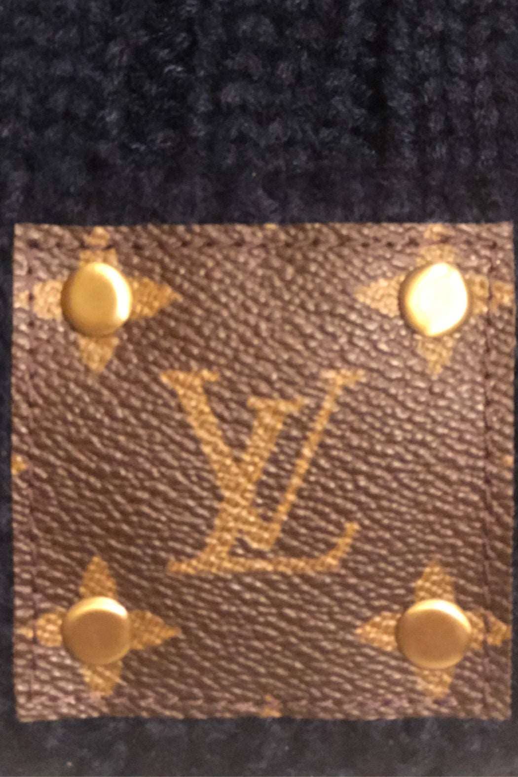 Embellish Your Life - Wholesale Beanie - Women's - Up-Cycled LV Detachable Fur Pom Beanie2