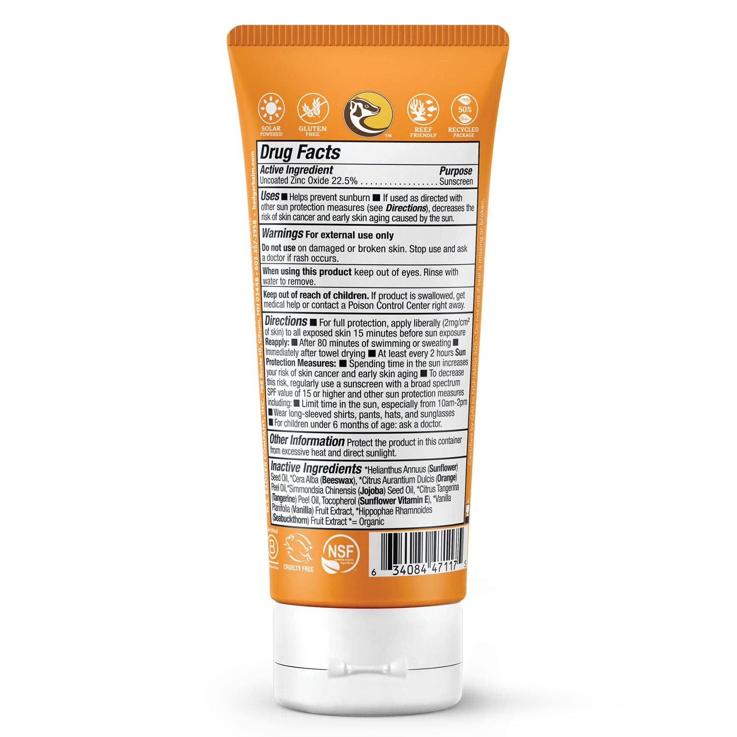 Badger Balm - Wholesale Sunscreen - Kids Mineral Sunscreen Cream - SPF 401