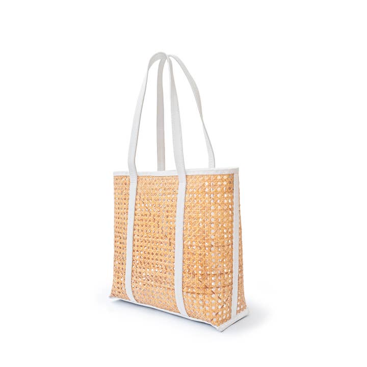 The Artisan and Company - Wholesale Tote Bag - Women's - Large Rattan Cane Webbing Tote